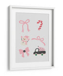 Lindo Conjunto de Lazos de Navidad - Pink - Jolly and Dash | Cuadro decorativo de Canvas Lab