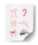 Lindo Conjunto de Lazos de Navidad - Pink - Jolly and Dash | Cuadro decorativo de Canvas Lab