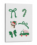 Lindo Conjunto de Lazos Navideños - Verde - Jolly and Dash | Cuadro decorativo de Canvas Lab