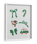 Lindo Conjunto de Lazos Navideños - Verde - Jolly and Dash | Cuadro decorativo de Canvas Lab