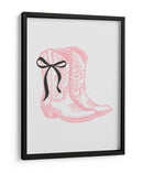 Botas Rosas de Vaquera con Lazo Negro - Jolly and Dash | Cuadro decorativo de Canvas Lab