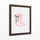 Botas Rosas de Vaquera con Lazo Negro - Jolly and Dash | Cuadro decorativo de Canvas Lab