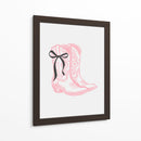 Botas Rosas de Vaquera con Lazo Negro - Jolly and Dash | Cuadro decorativo de Canvas Lab