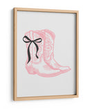Botas Rosas de Vaquera con Lazo Negro - Jolly and Dash | Cuadro decorativo de Canvas Lab