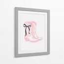 Botas Rosas de Vaquera con Lazo Negro - Jolly and Dash | Cuadro decorativo de Canvas Lab