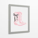 Botas Rosas de Vaquera con Lazo Negro - Jolly and Dash | Cuadro decorativo de Canvas Lab
