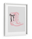 Botas Rosas de Vaquera con Lazo Negro - Jolly and Dash | Cuadro decorativo de Canvas Lab