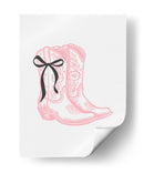 Botas Rosas de Vaquera con Lazo Negro - Jolly and Dash | Cuadro decorativo de Canvas Lab