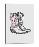 Botas negras de vaquera con lazo rosa - Jolly and Dash | Cuadro decorativo de Canvas Lab