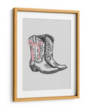Botas negras de vaquera con lazo rosa - Jolly and Dash | Cuadro decorativo de Canvas Lab