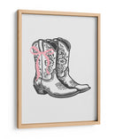 Botas negras de vaquera con lazo rosa - Jolly and Dash | Cuadro decorativo de Canvas Lab