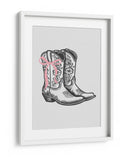 Botas negras de vaquera con lazo rosa - Jolly and Dash | Cuadro decorativo de Canvas Lab