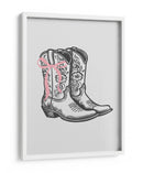 Botas negras de vaquera con lazo rosa - Jolly and Dash | Cuadro decorativo de Canvas Lab