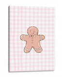 Hombre de jengibre retro - Guinga rosa - Jolly and Dash | Cuadro decorativo de Canvas Lab