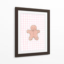 Hombre de jengibre retro - Guinga rosa - Jolly and Dash | Cuadro decorativo de Canvas Lab