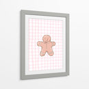 Hombre de jengibre retro - Guinga rosa - Jolly and Dash | Cuadro decorativo de Canvas Lab