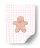 Hombre de jengibre retro - Guinga rosa - Jolly and Dash | Cuadro decorativo de Canvas Lab