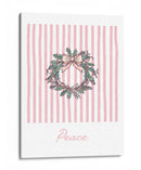 Corona de Navidad Paz - Rayas Rosadas - Jolly and Dash | Cuadro decorativo de Canvas Lab
