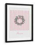 Corona de Navidad Paz - Rayas Rosadas - Jolly and Dash | Cuadro decorativo de Canvas Lab