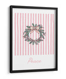 Corona de Navidad Paz - Rayas Rosadas - Jolly and Dash | Cuadro decorativo de Canvas Lab