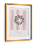 Corona de Navidad Paz - Rayas Rosadas - Jolly and Dash | Cuadro decorativo de Canvas Lab