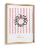 Corona de Navidad Paz - Rayas Rosadas - Jolly and Dash | Cuadro decorativo de Canvas Lab