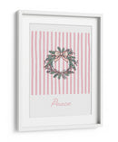 Corona de Navidad Paz - Rayas Rosadas - Jolly and Dash | Cuadro decorativo de Canvas Lab