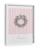 Corona de Navidad Paz - Rayas Rosadas - Jolly and Dash | Cuadro decorativo de Canvas Lab
