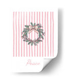 Corona de Navidad Paz - Rayas Rosadas - Jolly and Dash | Cuadro decorativo de Canvas Lab