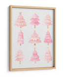 Nueve Árboles de Navidad Rosados - Jolly and Dash | Cuadro decorativo de Canvas Lab