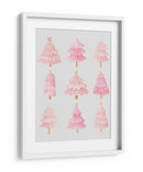 Nueve Árboles de Navidad Rosados - Jolly and Dash | Cuadro decorativo de Canvas Lab