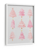 Nueve Árboles de Navidad Rosados - Jolly and Dash | Cuadro decorativo de Canvas Lab