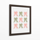 Nueve Lazos Festivos - Verde y Rosa - Jolly and Dash | Cuadro decorativo de Canvas Lab