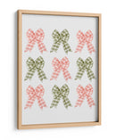 Nueve Lazos Festivos - Verde y Rosa - Jolly and Dash | Cuadro decorativo de Canvas Lab