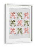 Nueve Lazos Festivos - Verde y Rosa - Jolly and Dash | Cuadro decorativo de Canvas Lab