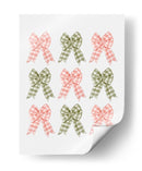 Nueve Lazos Festivos - Verde y Rosa - Jolly and Dash | Cuadro decorativo de Canvas Lab