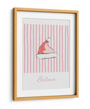 Gorro de Santa Believe - Rayas Rosas - Jolly and Dash | Cuadro decorativo de Canvas Lab