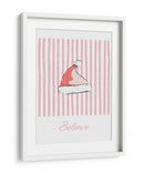 Gorro de Santa Believe - Rayas Rosas - Jolly and Dash | Cuadro decorativo de Canvas Lab