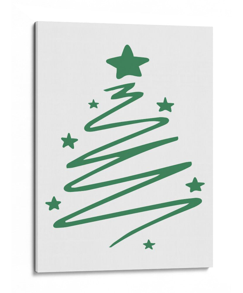 Boceto de Árbol de Navidad - Verde - Jolly and Dash | Cuadro decorativo de Canvas Lab