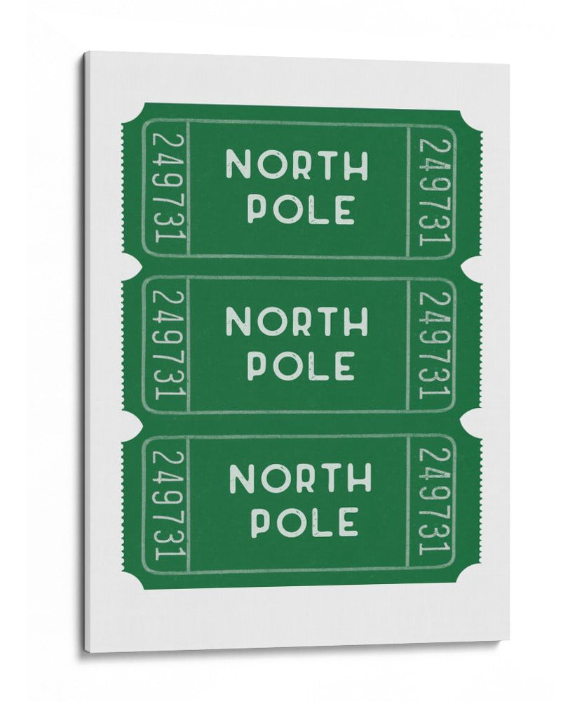 Boletos Polo Norte - Verde - Jolly and Dash | Cuadro decorativo de Canvas Lab