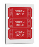 Boletos para el Polo Norte - Rojo - Jolly and Dash | Cuadro decorativo de Canvas Lab
