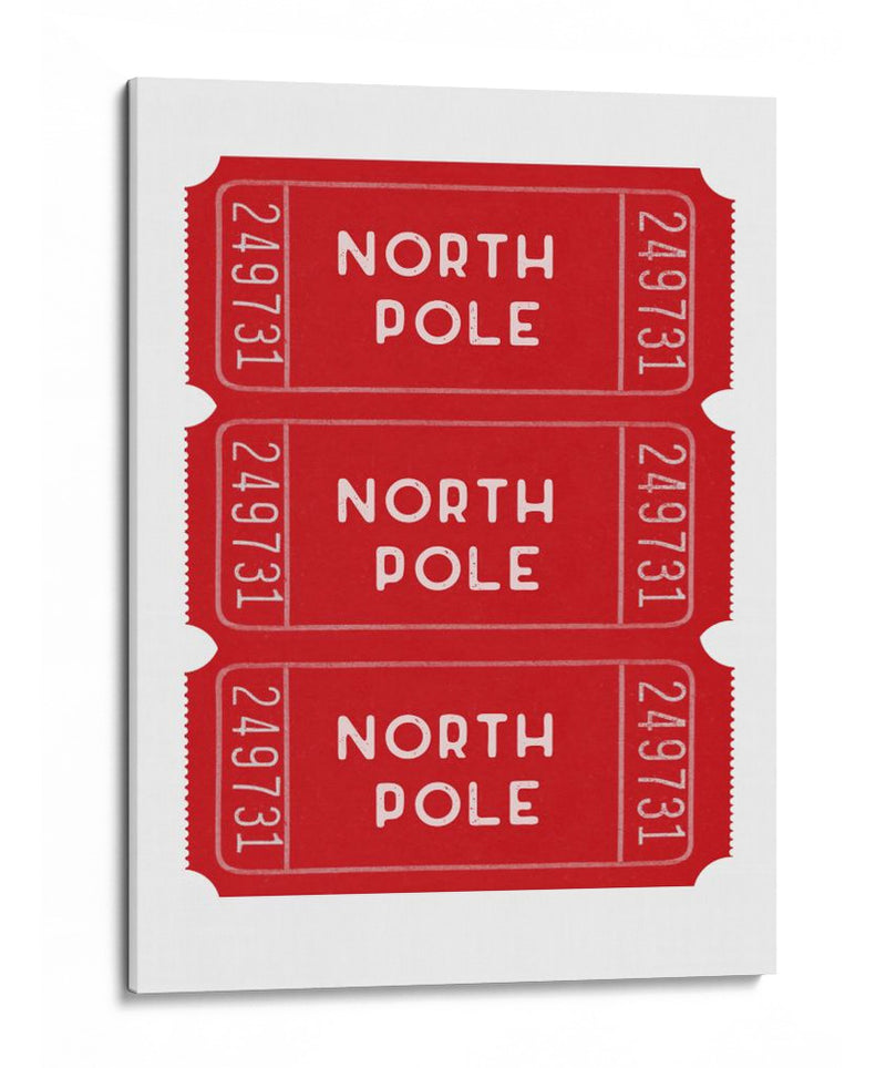 Boletos para el Polo Norte - Rojo - Jolly and Dash | Cuadro decorativo de Canvas Lab