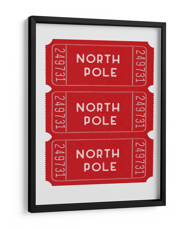 Boletos para el Polo Norte - Rojo - Jolly and Dash | Cuadro decorativo de Canvas Lab