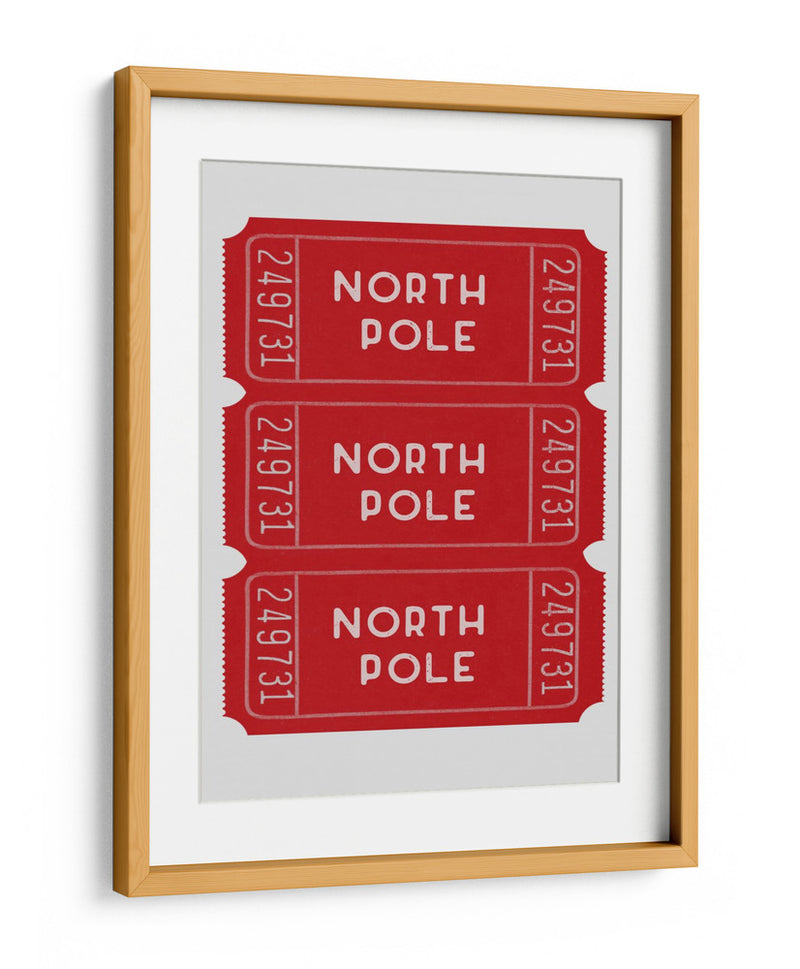 Boletos para el Polo Norte - Rojo - Jolly and Dash | Cuadro decorativo de Canvas Lab