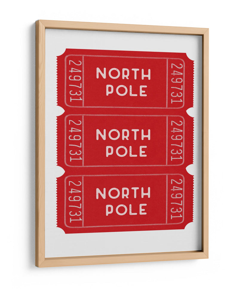 Boletos para el Polo Norte - Rojo - Jolly and Dash | Cuadro decorativo de Canvas Lab