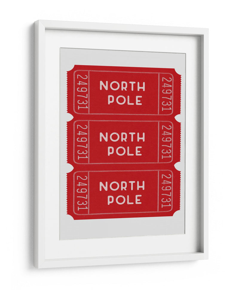 Boletos para el Polo Norte - Rojo - Jolly and Dash | Cuadro decorativo de Canvas Lab