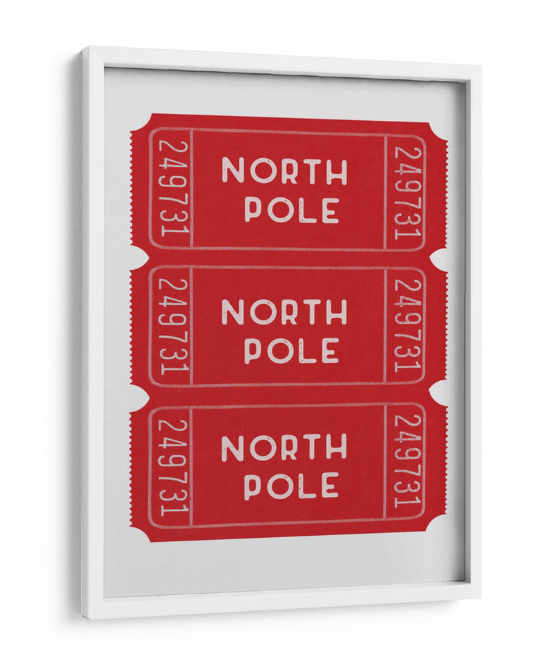 Boletos para el Polo Norte - Rojo - Jolly and Dash | Cuadro decorativo de Canvas Lab
