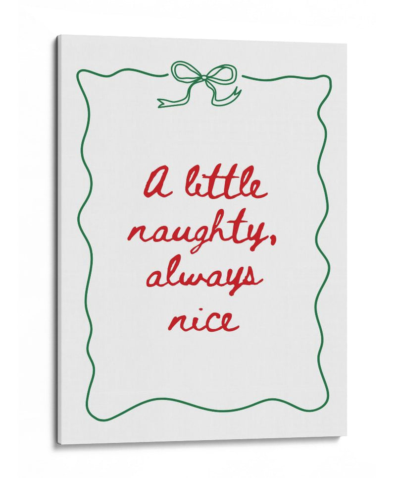 Pícaro o Agradable - Texto rojo Borde verde - Jolly and Dash | Cuadro decorativo de Canvas Lab