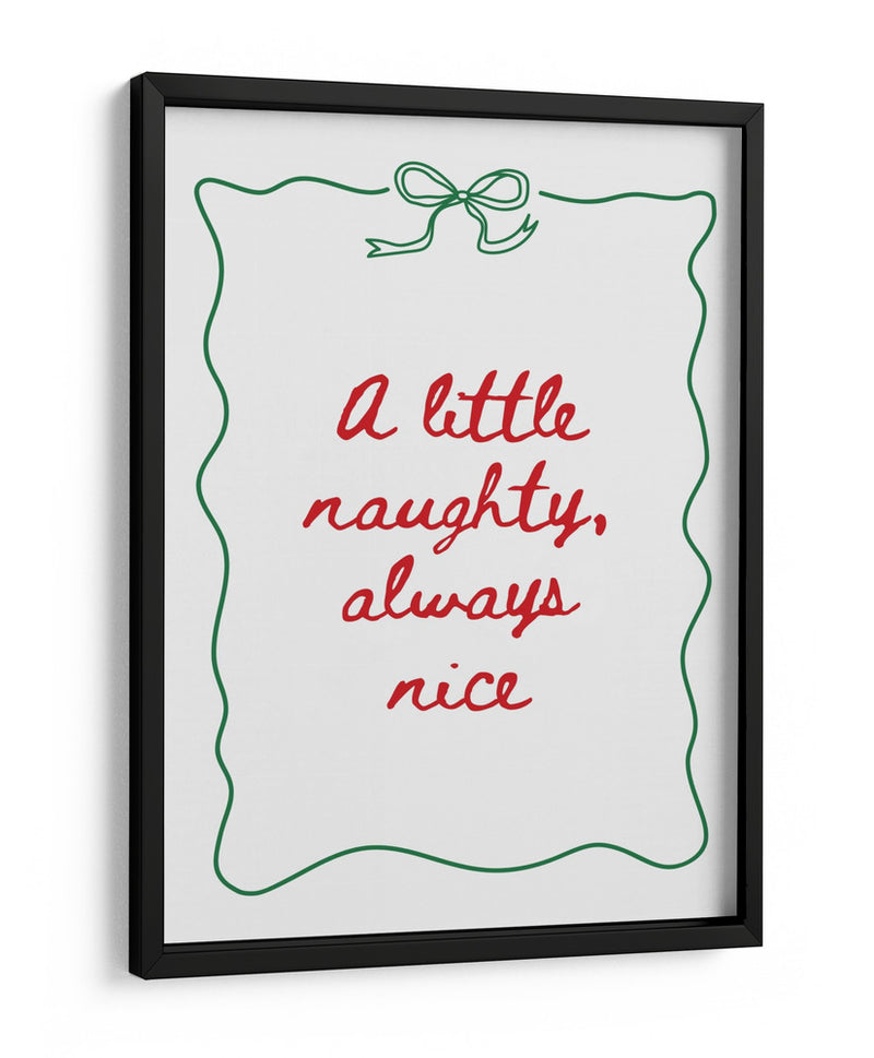Pícaro o Agradable - Texto rojo Borde verde - Jolly and Dash | Cuadro decorativo de Canvas Lab
