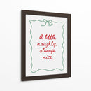 Pícaro o Agradable - Texto rojo Borde verde - Jolly and Dash | Cuadro decorativo de Canvas Lab
